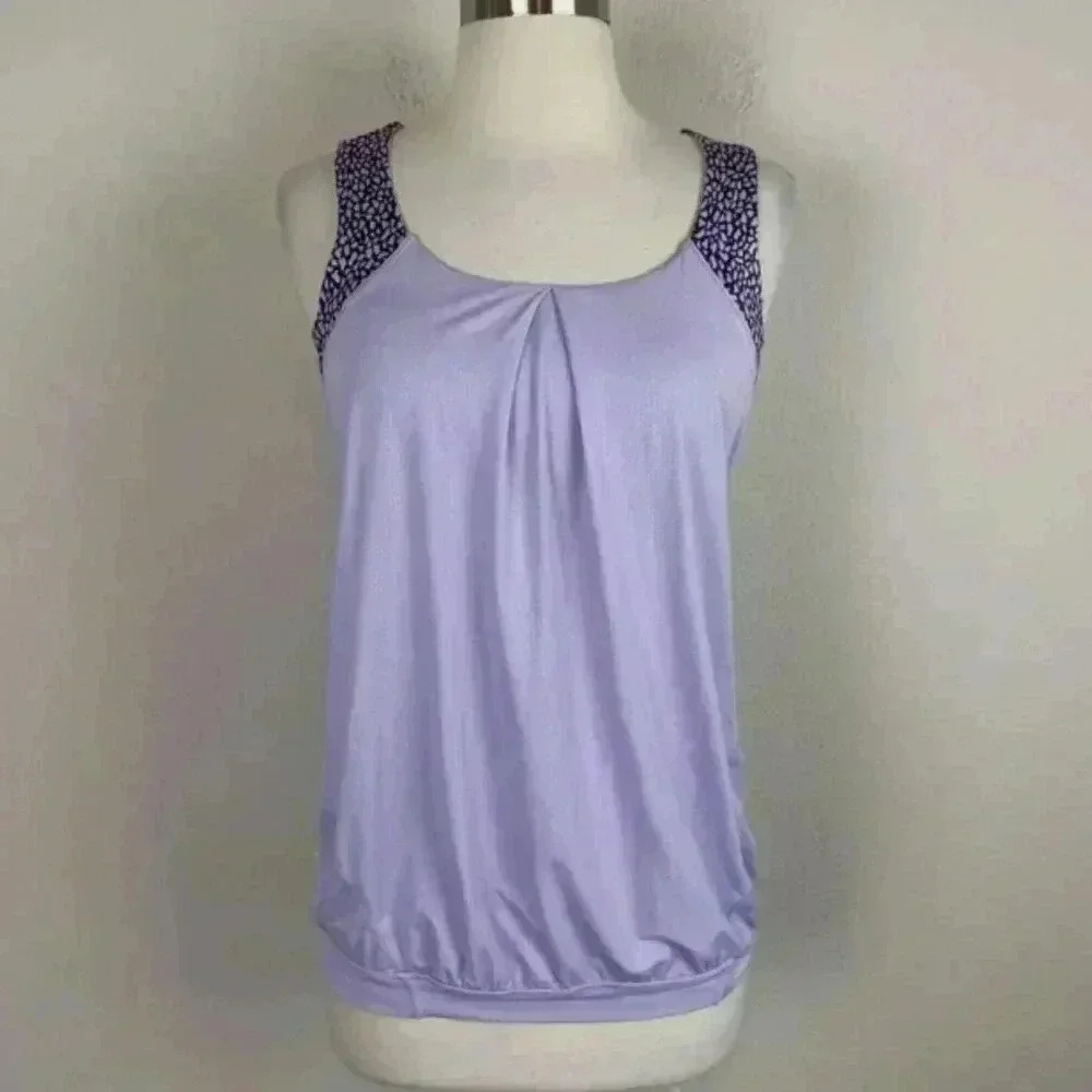 Lululemon Nouveau Limits Tank Lilac / Miss Mosaic Lilac Deep Zinfandel Tank 6